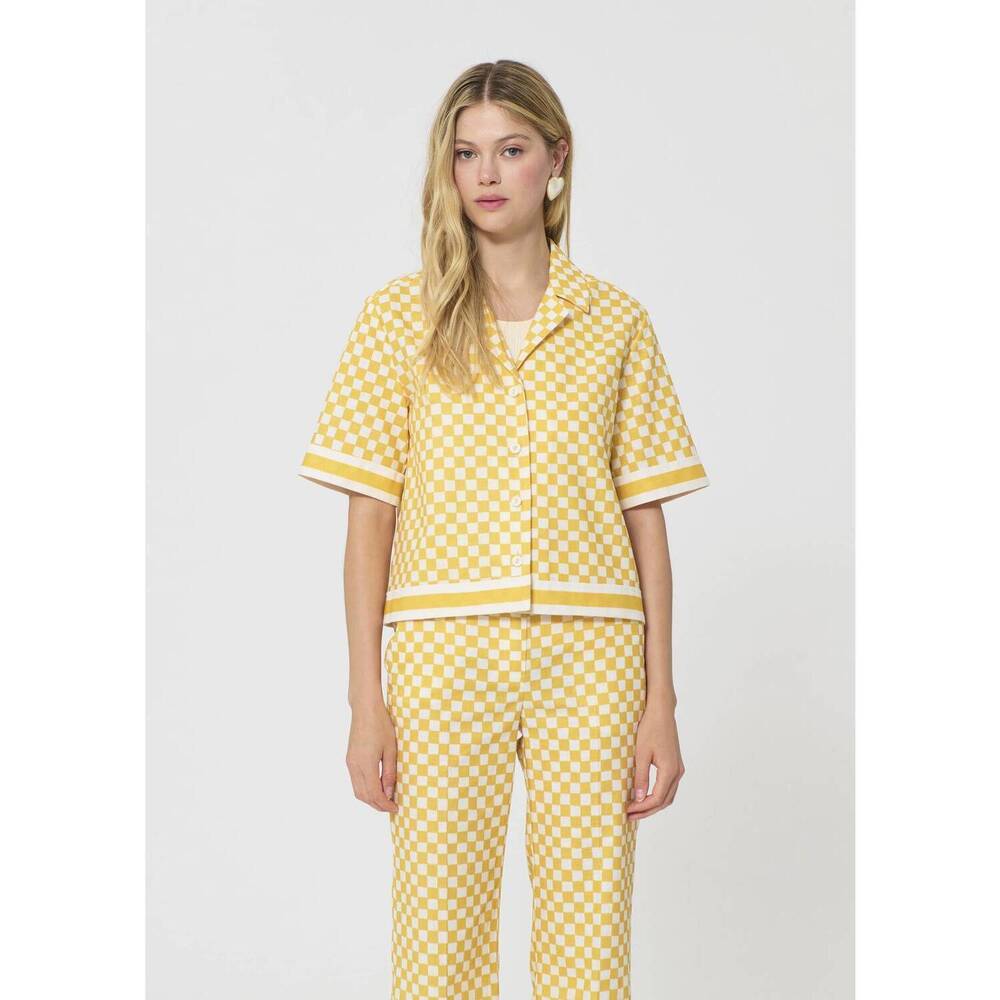 NEW TARA JARMON césar shirt in mimosa